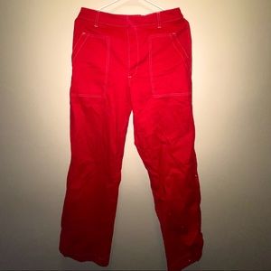 High waisted mom style wide leg pants